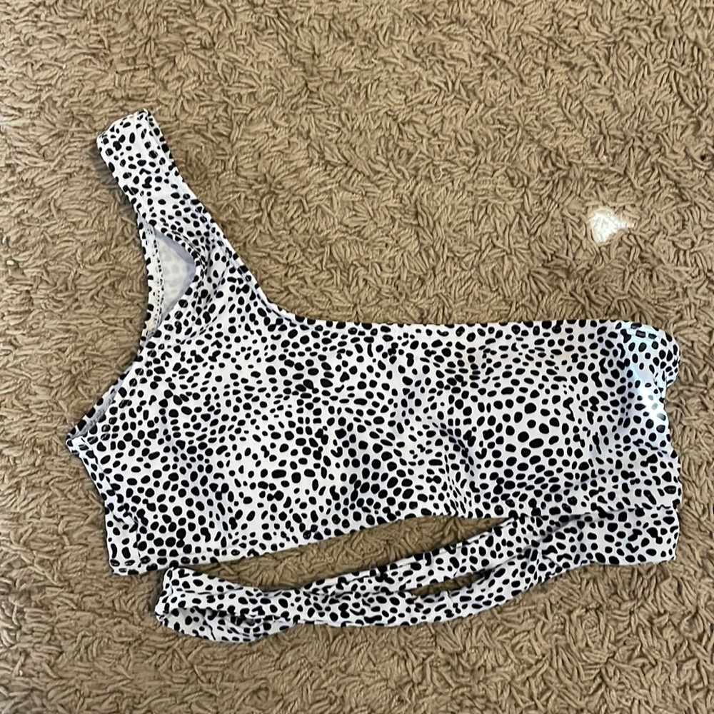 SHEIN animal print bikini top